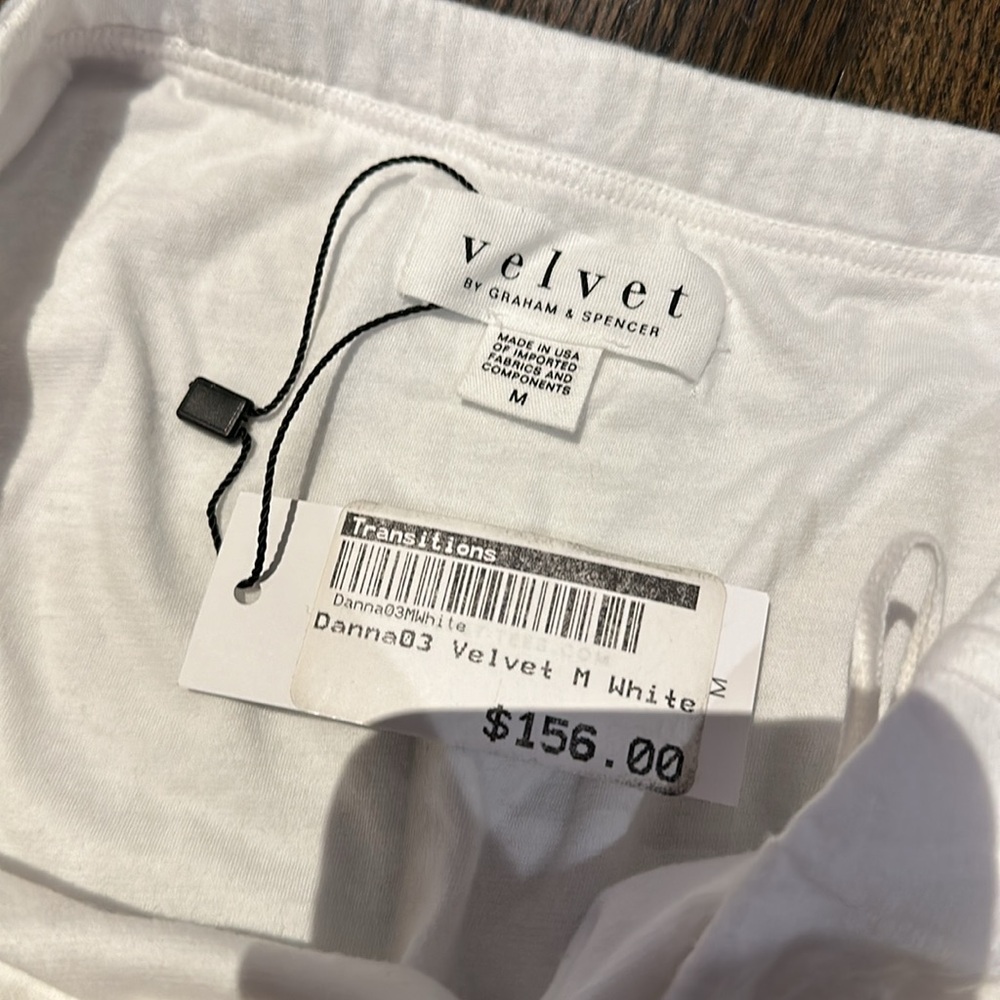 NWT Velvet by Graham and Spencer Danna Dress in WHITE - Picture 5 of 5